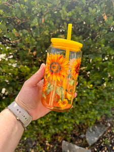 Sunflower Glass Cup