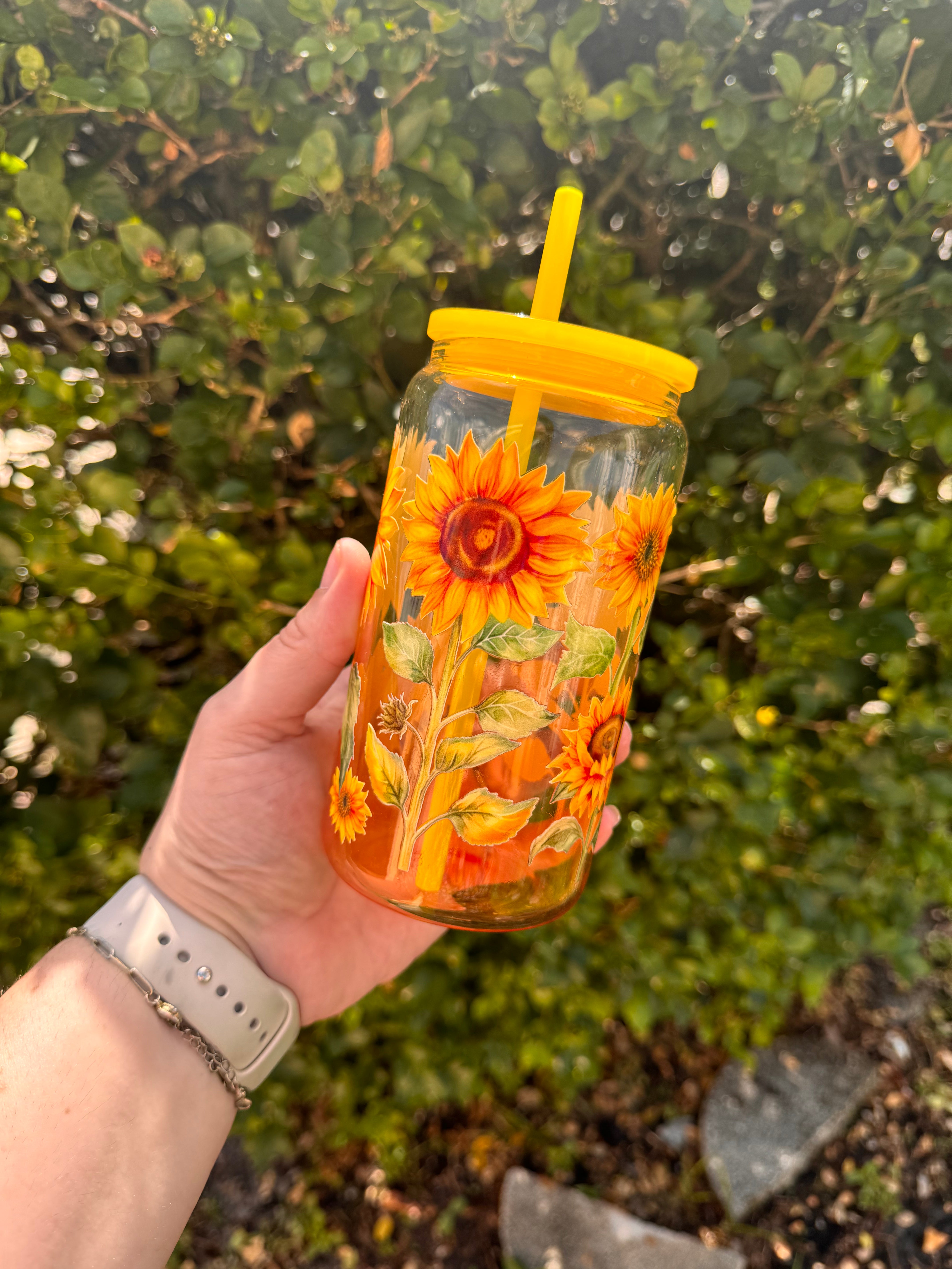 Sunflower Glass Cup