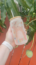 Load image into Gallery viewer, Karol Pink Hair Glass Cup
