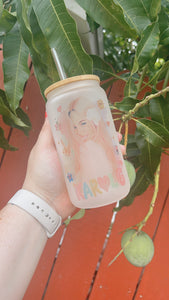 Karol Pink Hair Glass Cup