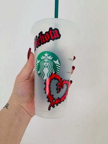 Karol G Starbucks Reusable cup | Bichota | Red | Glitter | Gift 