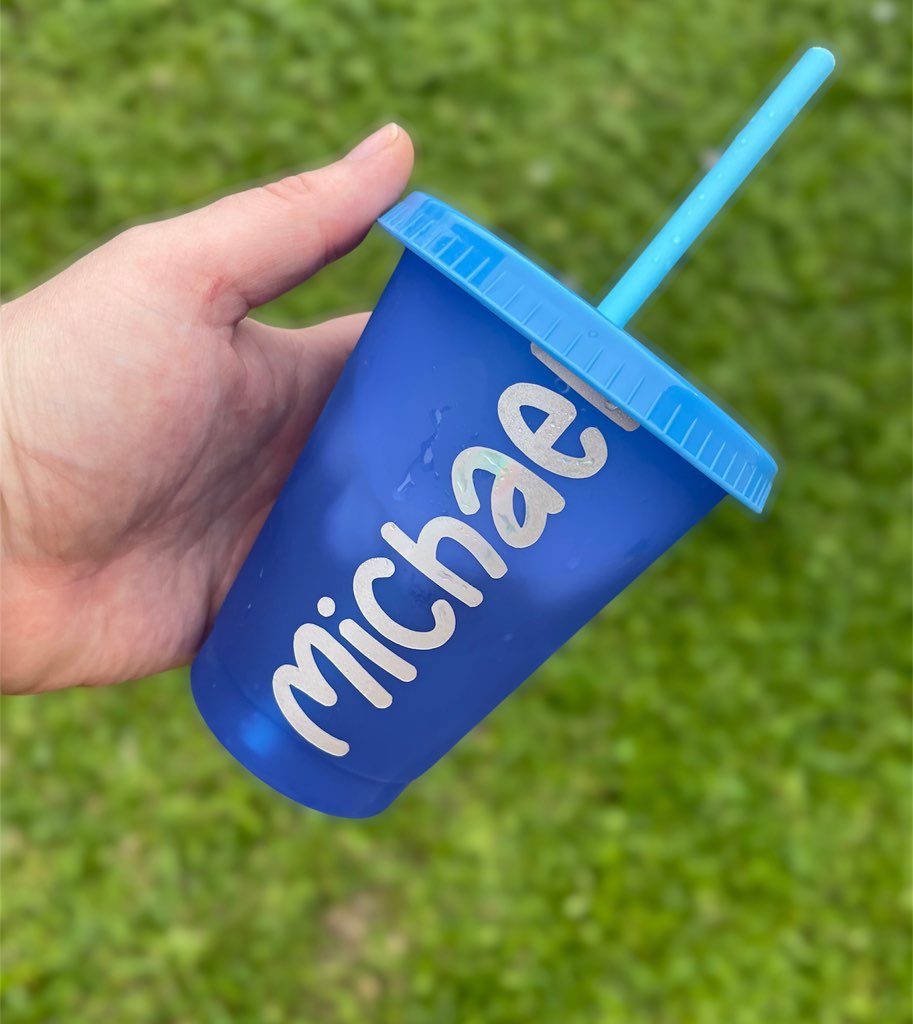 Personalized Cups With Lid and Straw, Kids Cups, Personalized