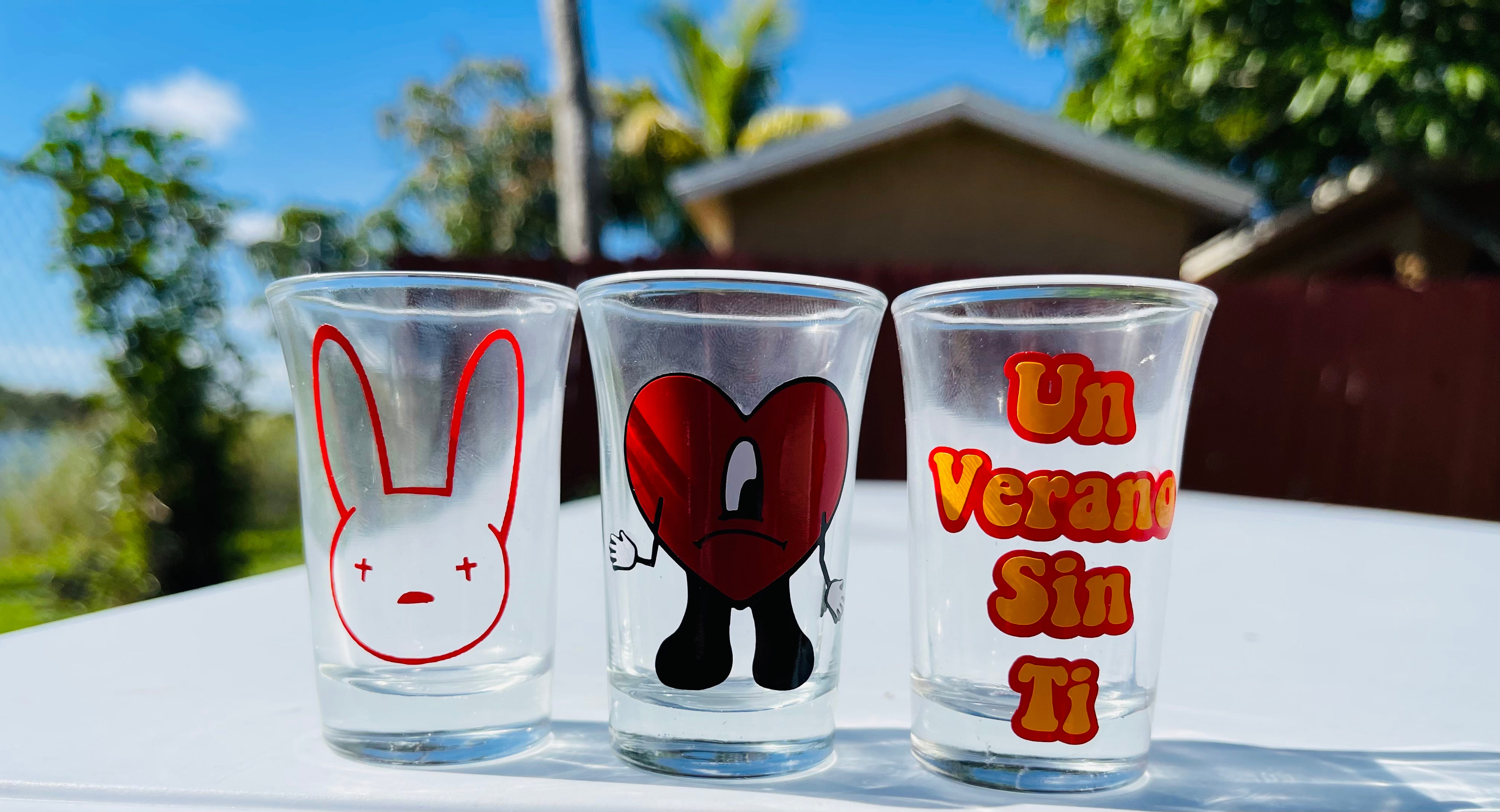 Bad Bunny Un Verano Shot Glasses