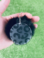 Load image into Gallery viewer, Black Leopard Keychain
