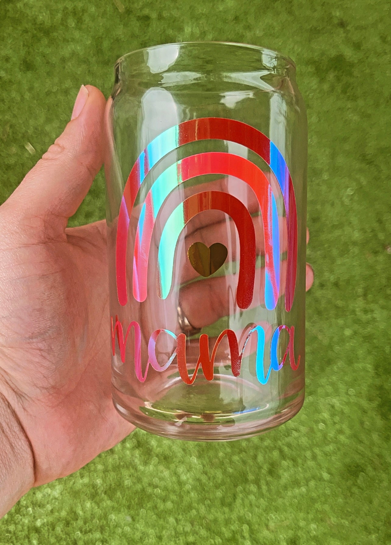 Rainbow Mama Glass Can