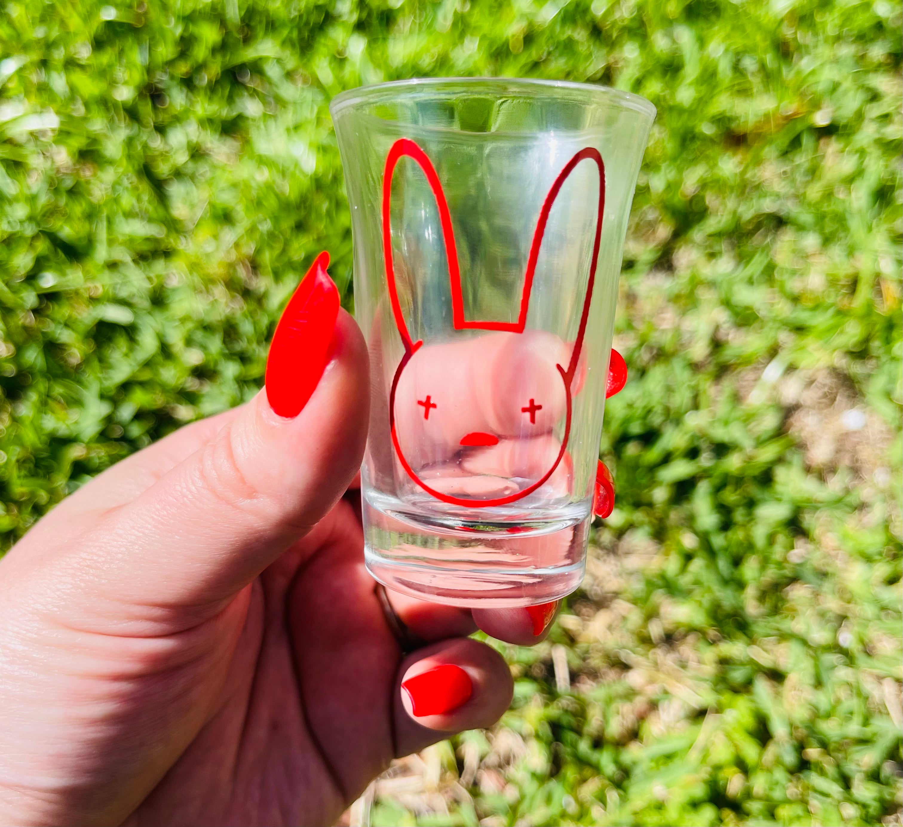Un Verano Sin Ti Bad Bunny 16 oz Glass Cup with lip and straw – Aina