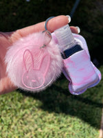 Load image into Gallery viewer, Bad Bunny Keychain with Hand Sanitizer Holder
