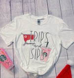Cargar imagen en el visor de la galería, Trips and Sips T-Shirt
