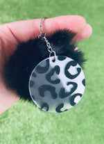 Load image into Gallery viewer, Black Leopard Keychain
