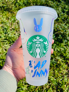 Bad Bunny Holographic Cup