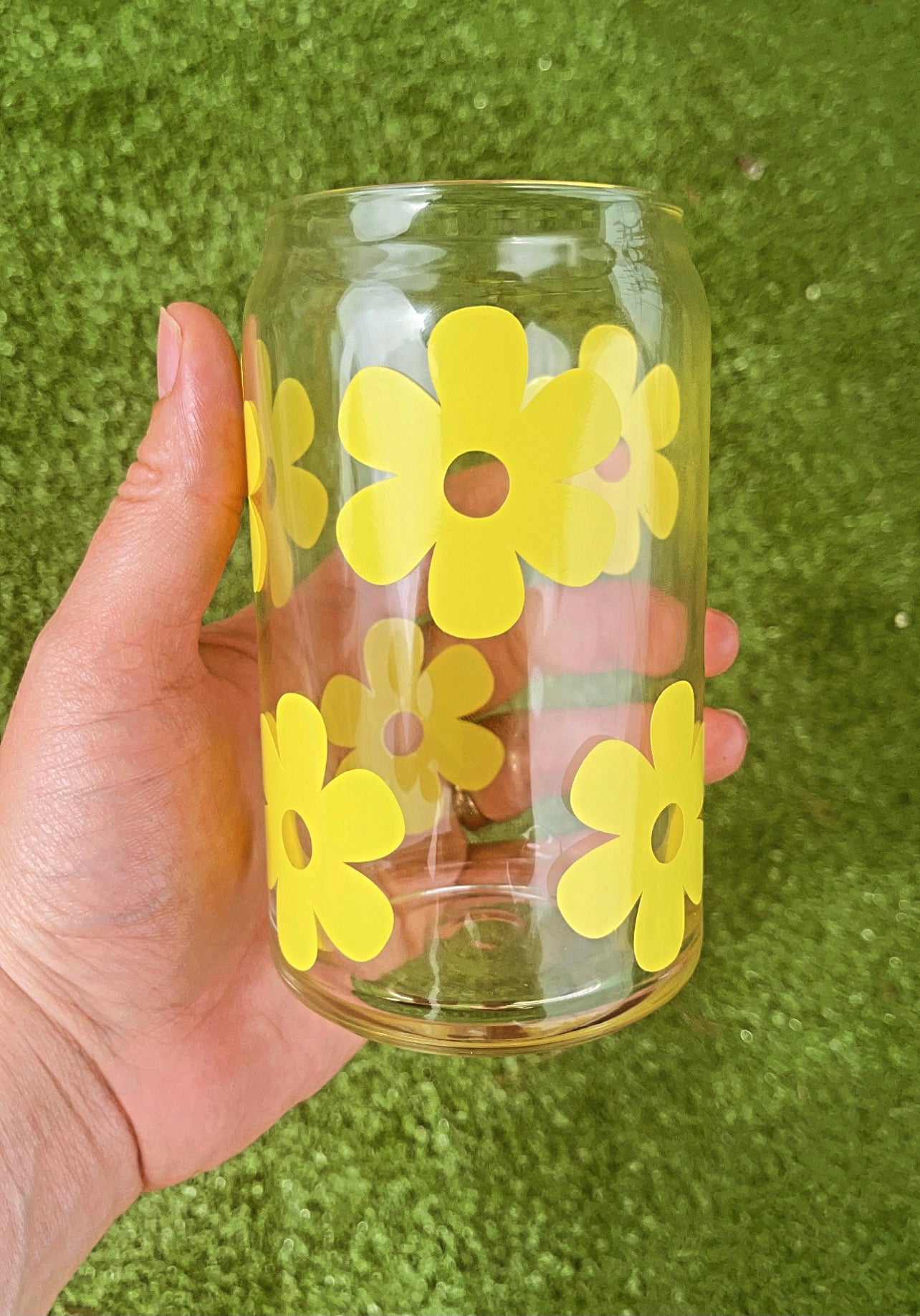 Flower Glass Can