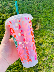 Pink Leopard Cup