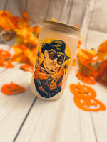 Load image into Gallery viewer, Bad Bunny Halloween Glass Can
