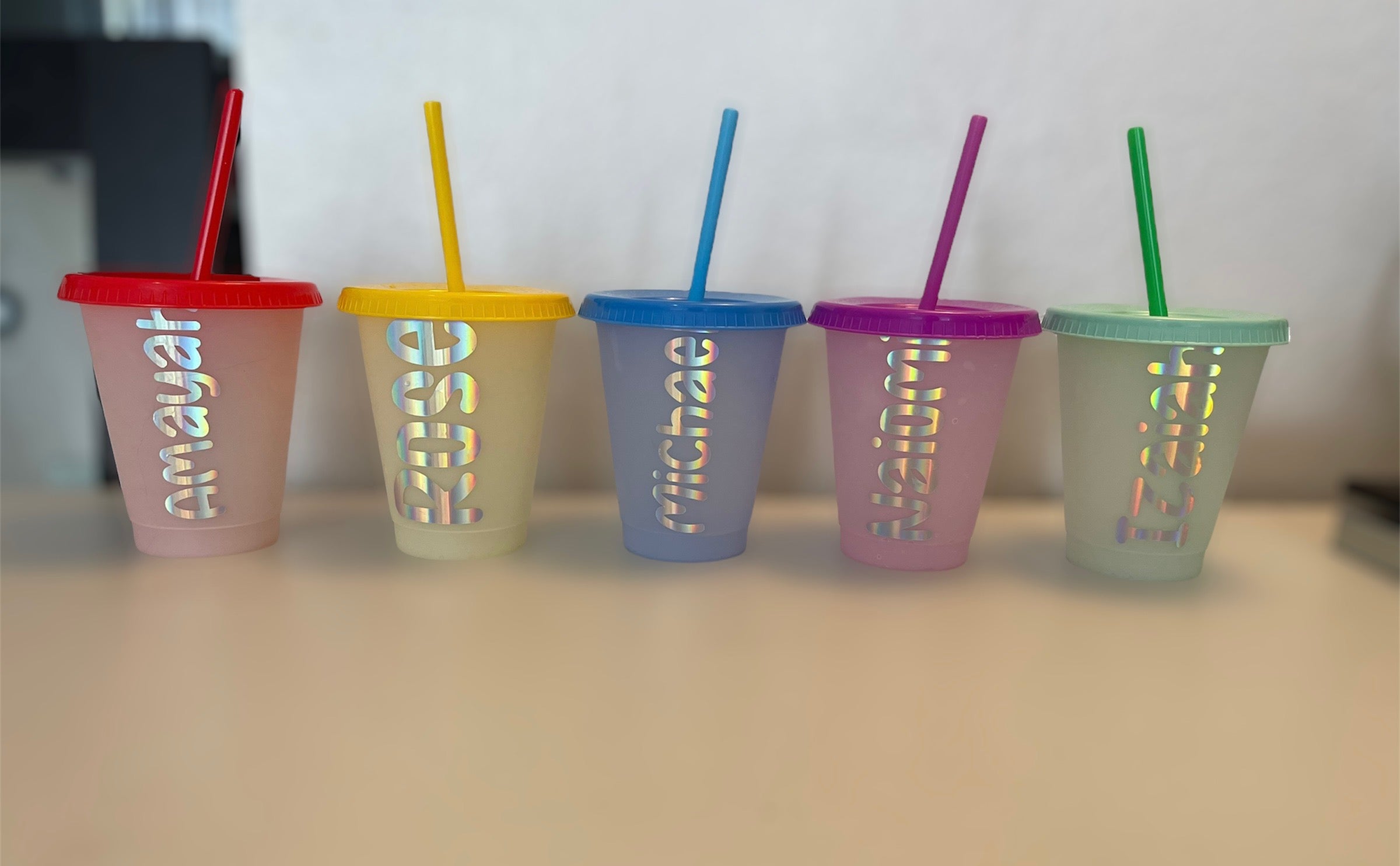 Personalized Cups With Lid and Straw, Kids Cups, Personalized